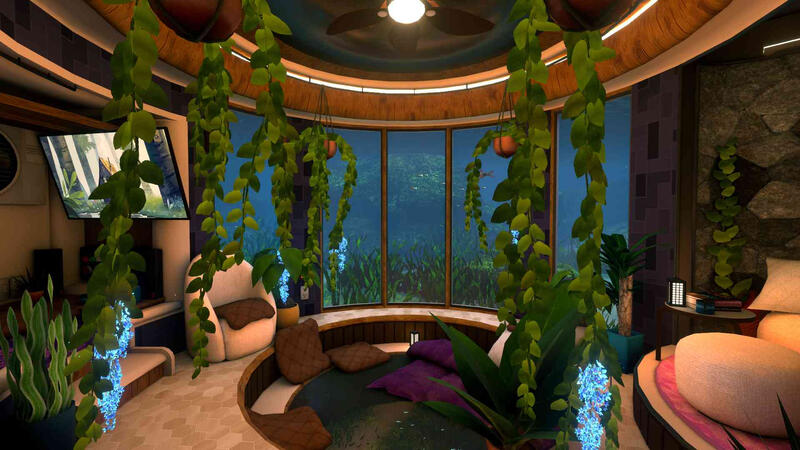 Shallows - A small, cozy and immersive homeworld under the sea. My first experiment with not using hand-painted textures for a more realistic style.