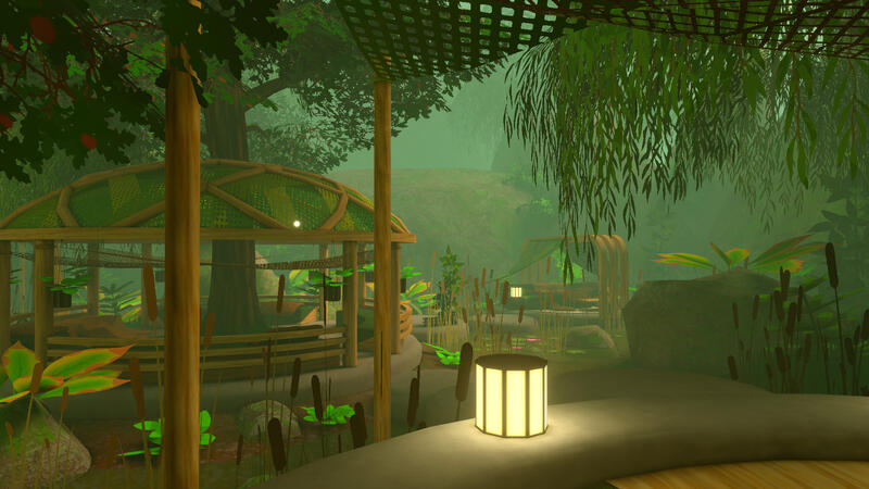 Stepping Stones - A multi-sectioned hangout in the depths of the jungle. Designed specifically to facilitate healthy interactions using what I learnt from many previous worlds.