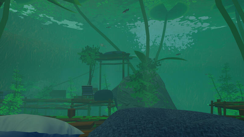 Under Lilypads - A multi-purpose hangout inside a log full of water. This world, while pretty, was a learning point for me as the enclosed environment created much hostility in those within it.